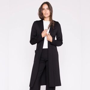 Ripely Rader BLACK PONTE KNIT SMOKING JACKET